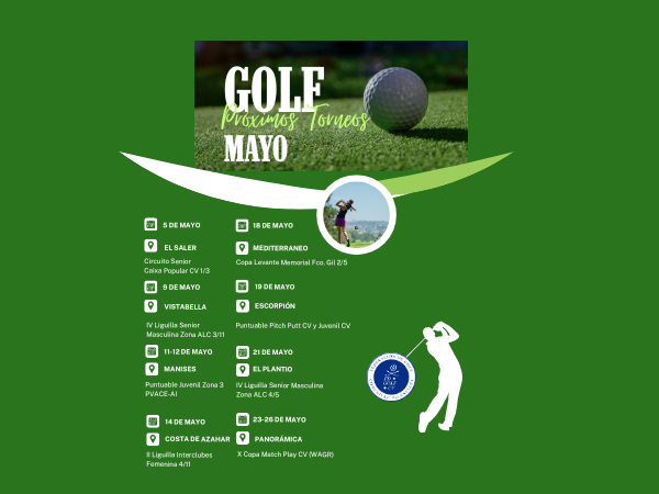 Mayo llega cargado de emociones, torneos y buen golf