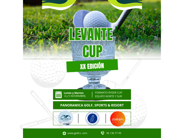 Vuelve la Levante Cup en su XX edición que se disputará en Panorámica Golf