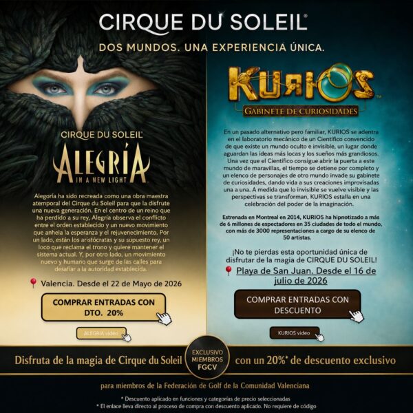 Promoción exclusiva para asistir a los espectáculos de Cirque du Soleil