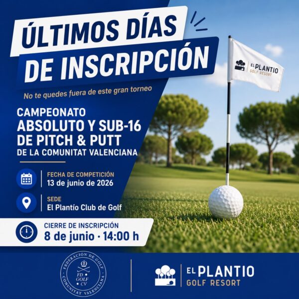 Últimos días de inscripción para el Absoluto y Sub-16 de Pitch & Putt CV