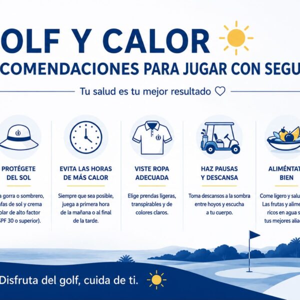 Recomendaciones básicas para jugar al golf cuando aprieta el calor