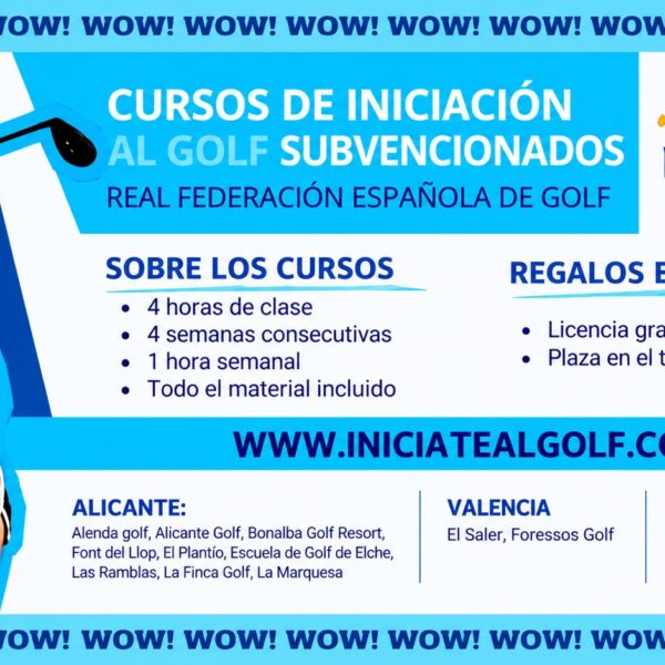 Iníciate al Golf comienza el 21 de septiembre: todavía estás a tiempo