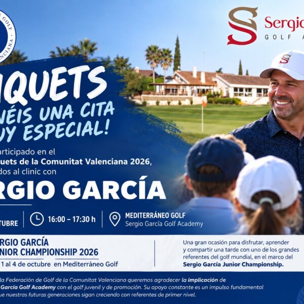 Los participantes del Circuito Xiquets disfrutarán este sábado de un clinic con Sergio García