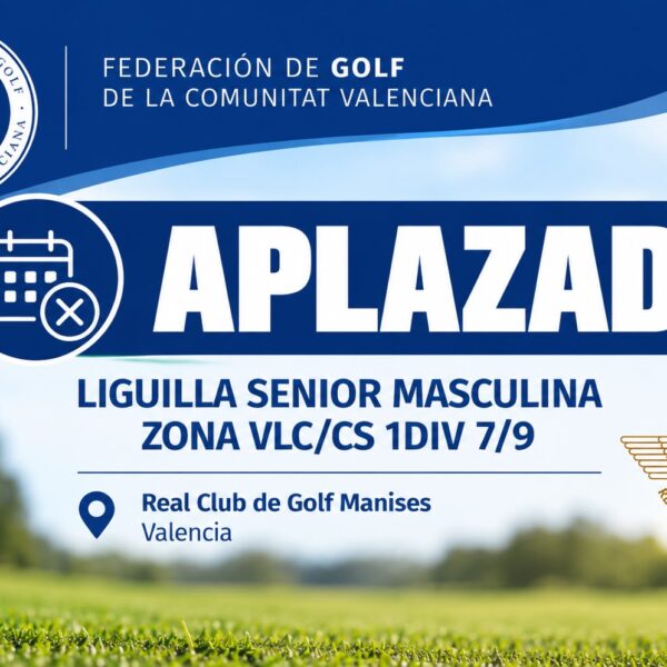 Aplazada la Liguilla Sénior Masculina de 1.ª División prevista para el 20 de octubre en Manises