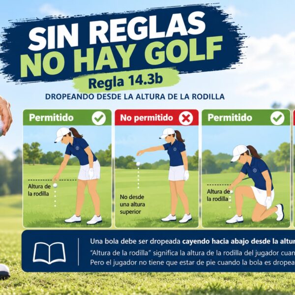 Sin reglas no hay golf: La forma correcta de dropar en golf: conoce la Regla 14.3b